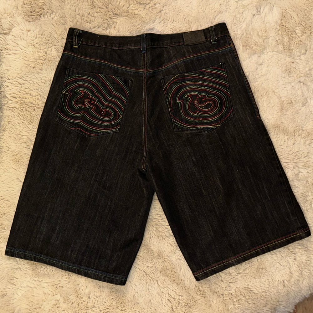 Y2K Vintage Embroidered Jeans Shorts Size 40